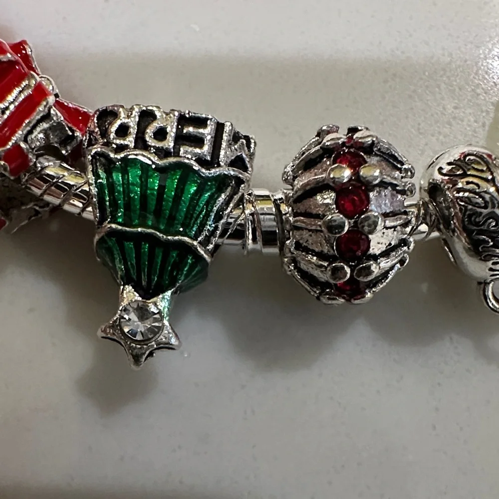 Adidas Silver Bracelet with Red and Green Charms - Picture 13 of 17